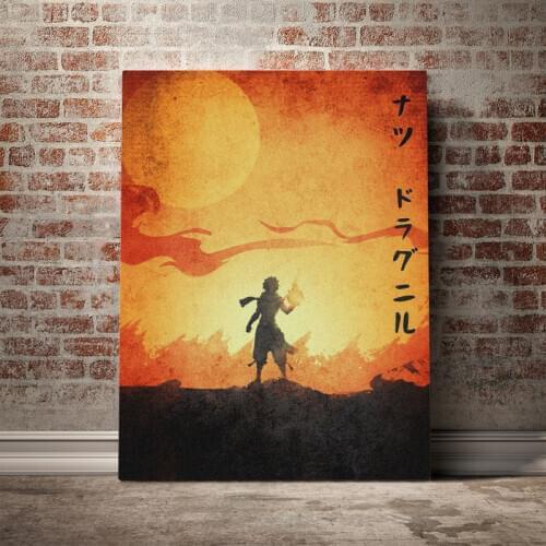 Natsu Fairy Tail Poster Poster Canvas Wall Art Decoration prints for living Kid Children room Home bedroom decor painting