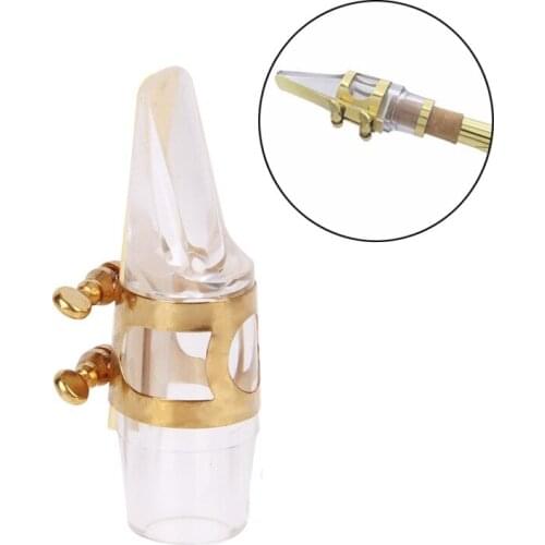 Professional ABS Plastic Mouthpiece For Alto Saxophone Transparent Lightweight Alto Sax 90mm + Clip Reed