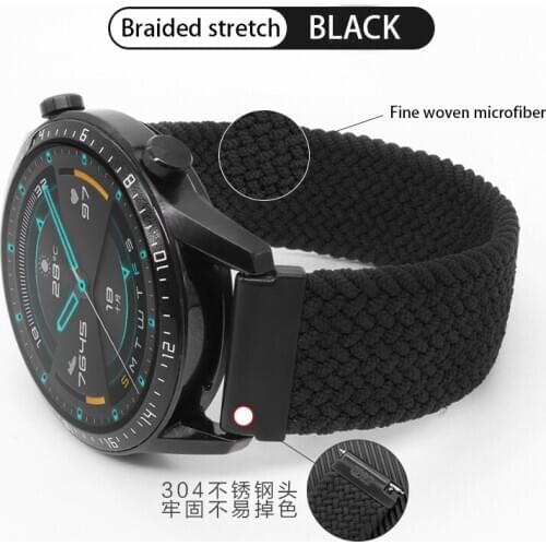 New Elastic Nylon Band For Samsung Galaxy Watch 3 45mm 41mm 46mm 42mm Strap For Samsung S3 / Active 2 Watch Bracelet 20mm 22mm