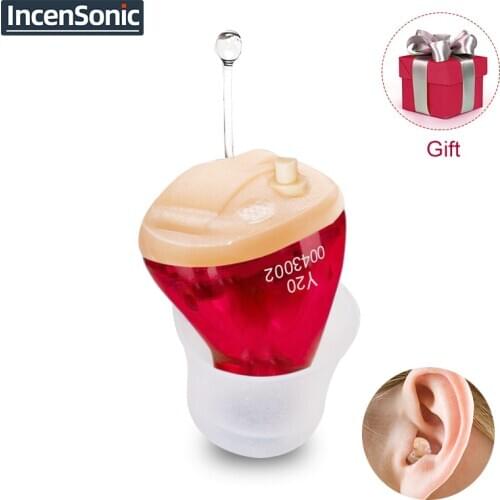 IncenSonic Hearing Aids Audifonos Sound Amplifier Non-Rechargeable Invisible Mini Ear Hearing Aid for Elderly/Deaf Dropshiping