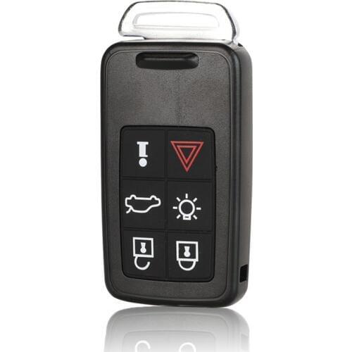 Jingyuqin Replacement 6 Buttons Smart Remote Car Key Shell Case Fob Cover For Volvo S60 V60 S70 V70 XC60 XC70 2007-2017 Key