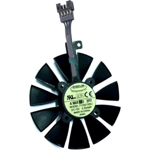 VGA GPU Cooler Fan T129215SU 87MM 4 Pin For ASUS Strix R9 390 390X GTX 980Ti 960G 970 1060 1070 1080 Graphics Card Cooling Fan