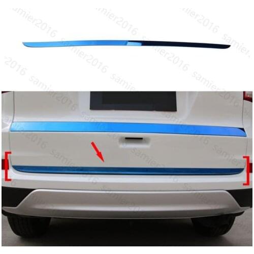 Blue Stripe Tail Rear Door Bottom Tailgate Cover Trim For Honda CRV CR-V 12-2016