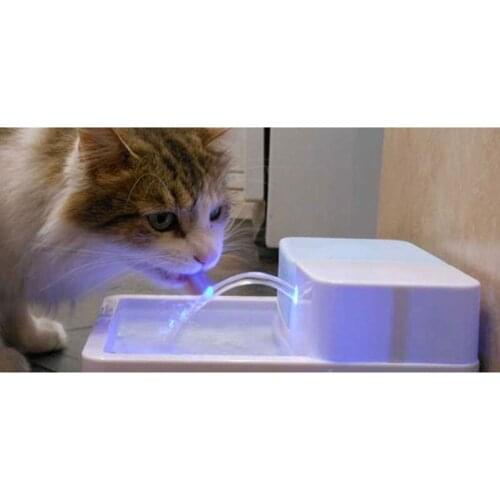 1.8L LED + UV Sterilization Automatic Pet Water Fountain 12V Pet Waterer Safe Drinking Filter Bowl for Dogs Cats