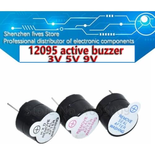 10pcs 3v 5v 12v Active Buzzer Magnetic Long Continous Beep Tone Alarm Ringer 12mm MINI Active Piezo Buzzers
