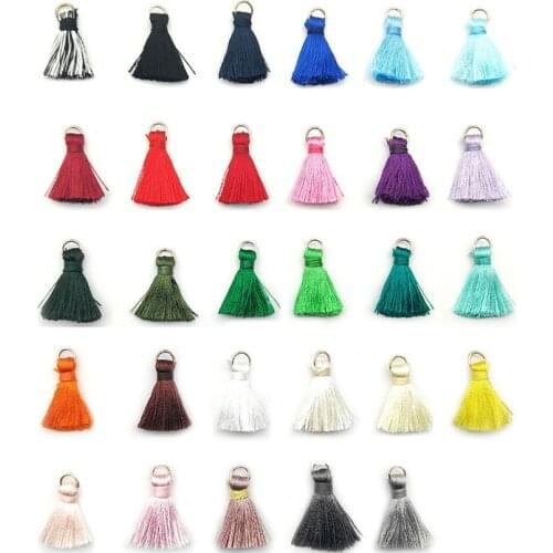 10Pcs/lot 2.5cm Mini Polyester Tassels For Earrings Jewelry Pendant Making Supplies Necklace Findings DIY Craft Decor Materials