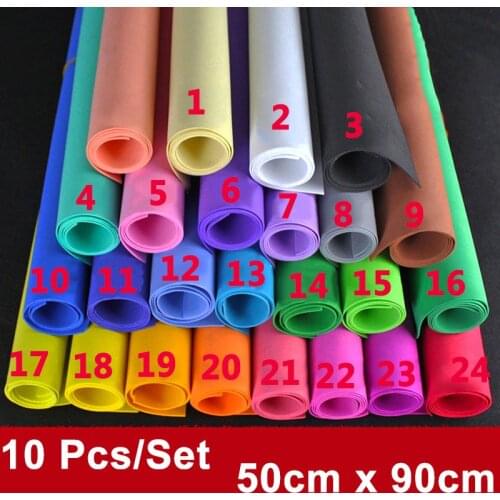10pcs 50*90CM/1MM EVA Sponge Paper Manual DIY Puzzle Material Kindergarten Large Sheet of Foam Paper