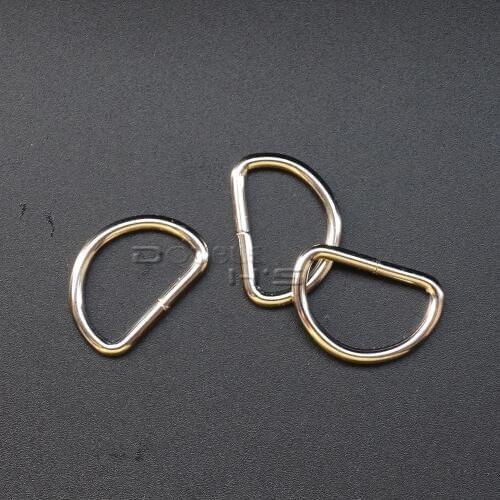 1000pcs/lot 5/8"(15mm) Nickel Plated D Ring Semi Ring Ribbon Clasp Knapsack Belt Buckle