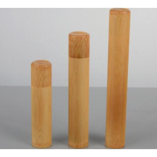50pcs 3.5*15cm Bamboo Tube Small Bottle Mini Storage Can For Tea Box Container Airtight With Lid Travel Canister SN5557