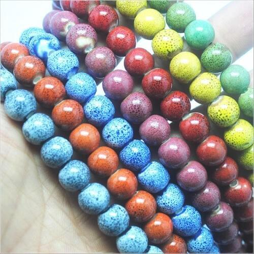 64pcs Wholesale Antique Ceramic Beads for Charms bracelets making accessories 10mm top selling DIY Jewelry Fittings and Findings