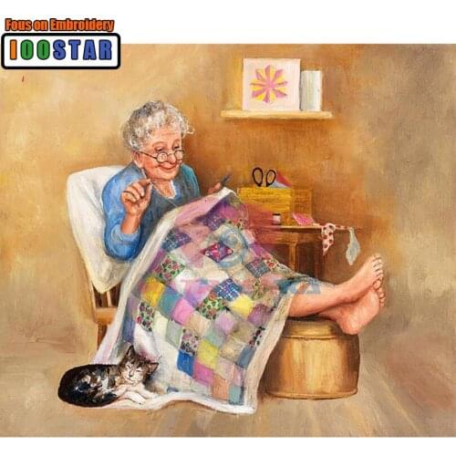 Home Decor Gift Full Diamond Mosaic diamond painting Stitching Grandmother cross stitch DIY 5D Round/Square diamond picture