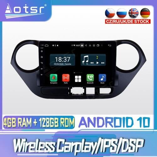 Android 10 PX6 128G For Hyundai I10 2018 2019 Carplay DVD GPS Navigation Auto Radio Stereo Video Multimedia Player HeadUnit 2din