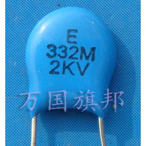 Free Delivery. High voltage ceramic capacitors 3300 p 332 0.0033 UF 40 kv 2000 v 2 yuan only