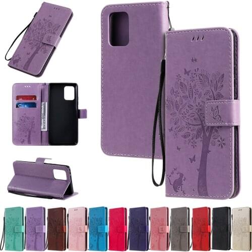 Mi 10T Pro Phone Case For XiaoMi Mi 10T Lite Case Cover For XiaoMi Mi 10 Note 10 Pro 3D Tree Cat Wallet Magnet Flip Leather Case