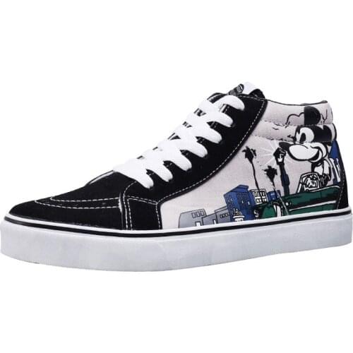 Disney childrens cartoon Mickey Mouse adult men and women non-slip soft-soled casual sports shoes student running canvas shoes