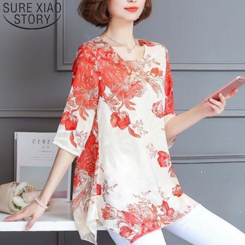 Women Blouse And Tops 2021 Long Sleeve Shirts Off Shoulder Top Womens Clothing Chiffon Blouse Ladies Tops Plus Size 3197 50