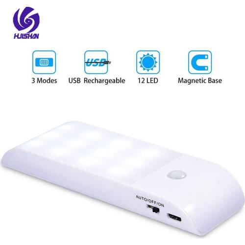 PIR Motion Sensor Cabinet Light Human Body Induction Wireless Wall Smart Lamp LED Lights For Bedroom Kitchen Cabinets Wardrobe