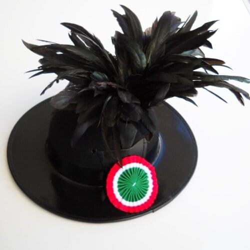 Military hat down jacket piumetto bersagliere feathers Frieze