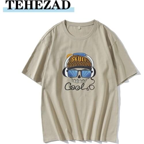 Spring/summer 2021 New O-Neck Mens Tee Hip Hop Skull Pattern Casual Versatile Plus-Size Short Sleeves for Men and Women