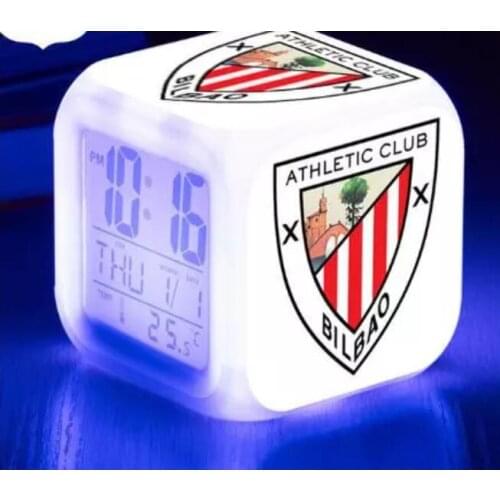Soccer Club 7 color Chaning clock Children Xmas Gifts Toy The club LED Alarm Clock Digital Watch Athletic