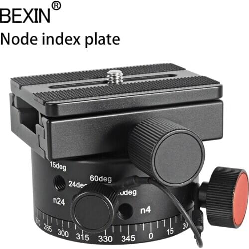 BEXIN LEP-02 tripod head panoramic head with node index rotator adjust hole blind spot shooting adapter for dslr camera