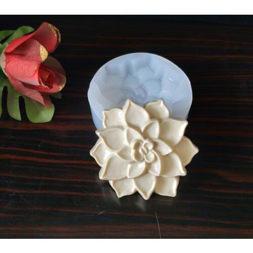 HC0171 PRZY Silicone Fondant Mould Fleshy flower Silicone Mold Succulents Soap Molds Clay Resin Gypsum Chocolate Candle Mold