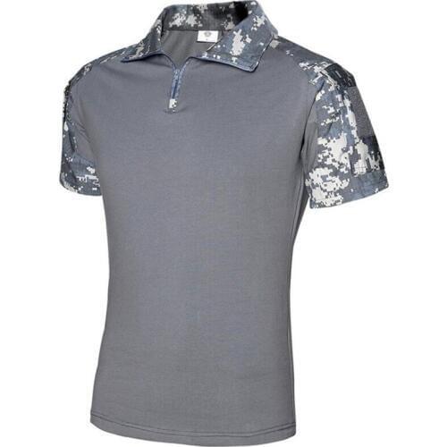 Camouflage Outdoor Climbing Training Breathable Fast Dry Cotton T-Shirt Shirt Men Hiking CS Paintball Short Sleeve T shirts Tops