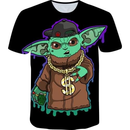 Summer Star Wars T shirt Kids 3D Print Boys Girls Clothes The Mandalorian T Shirt Short Sleeve Baby Yoda Tee
