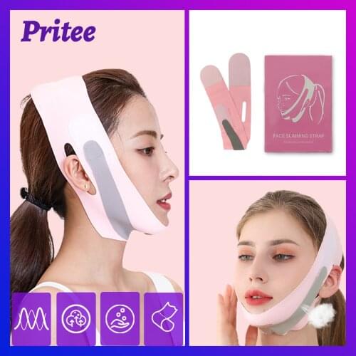 【Top Lycra Material】 Bandage V Line Shaper Women Chin Cheek Lift Up Belt Facial Massage Anti Wrinkle Sagging Strap Care Tools