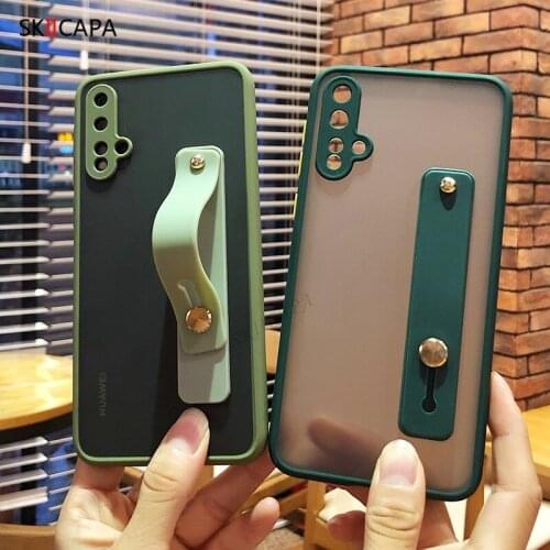 WristStrap Matte Shockproof Phone Case For Huwei Y9 Prime 2019 P Smart Z P40 Lite 5G Nova 7 SE Y9 Pro Honor 9S 30S Y7P Y6P 2020