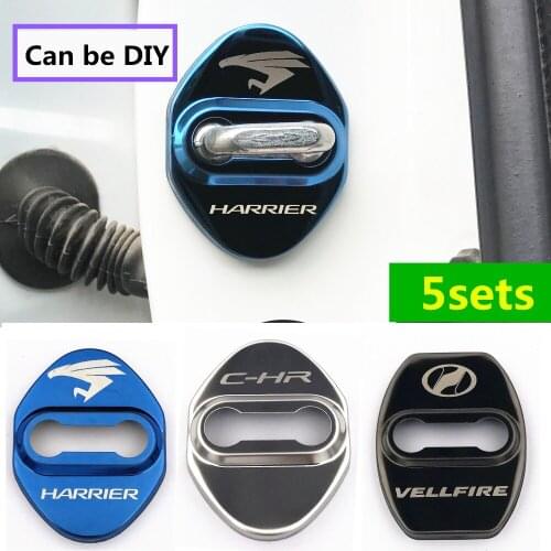 Can be DIY Door Lock Cover emblem case for Toyota Harrier lexus C-HR CHR Alphard 86 Vellfire accossories car styling