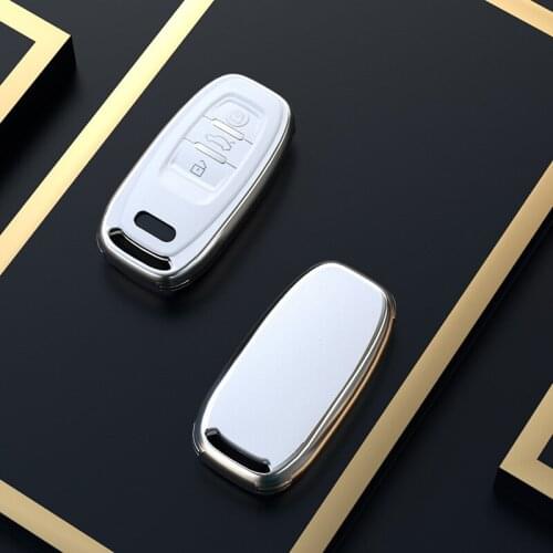 Soft TPU Car Key Cover Case Bag for Audi A5 A6L A7 A8 S5 S6 S7 S8 RS5 RS7 Q5 SQ5 Smart Key Shell Holder Protection Ring