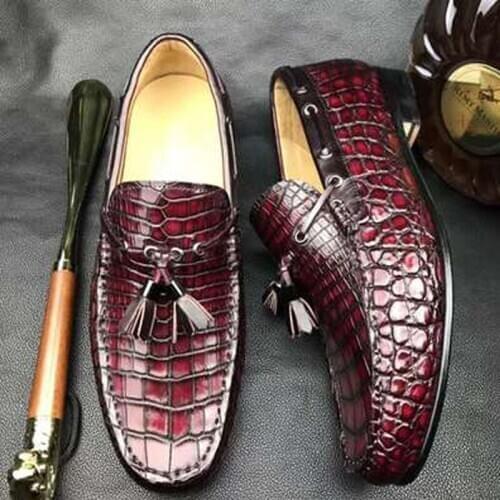 Chue new arrival crocodile Leather shoes manual custom business fashion trend male crocodile leather shoes men shoes