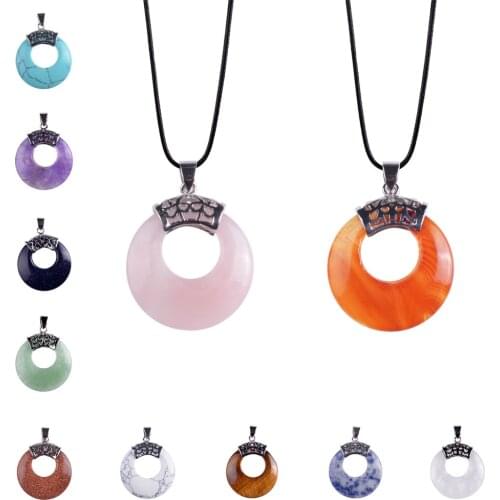 2019 Stone Coin Pendant Necklace Girl Fashion Couple Necklaces