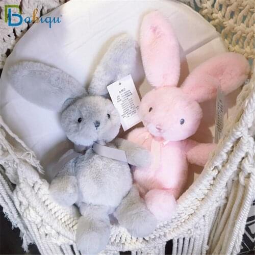 Hot Super Soft 25cm Bow Tie Rabbit Doll Cute Bunny Soft Stuffed Plush Toys Kids Birthday Gift Wedding Party Decor Christmas Gift