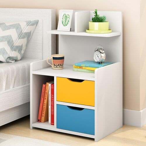 Simple bedside table shelf bedside storage small cabinet simple bedroom bedside storage cabinet multifunctional