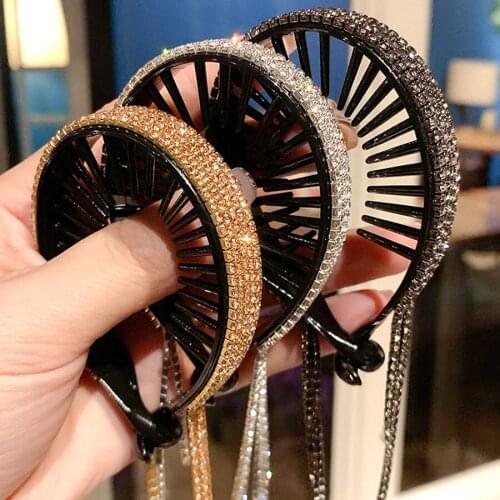 Rhinestone Hair Claws For Women Non-slip Hair Clips Barrettes Girls Ponytail Holder Hairpins Fashion Hair Bun Hair Accessories