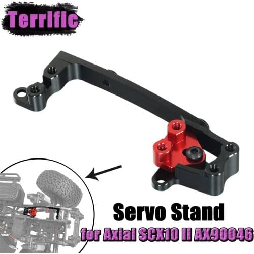 Aluminum Alloy Steering Servo Stand Mounting Bracket for 1:10 RC Crawler Axial SCX10 II AX90046 90046 Upgrade Parts
