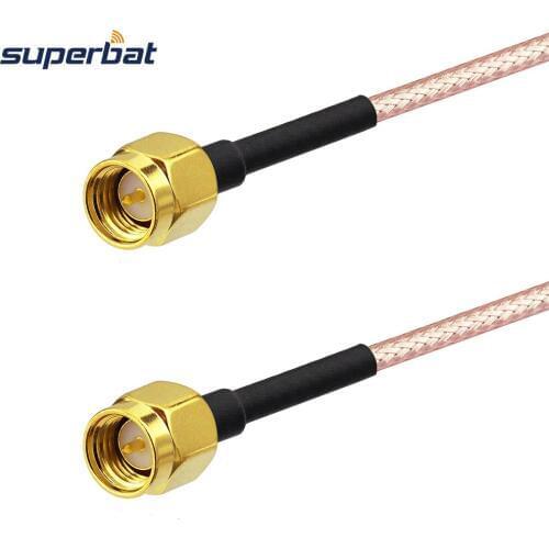 Superbat SMA Male to Plug Straight Connector Adapter RF Pigtail Coaxial Cable RG316 1M Wireless LAN External Antenna