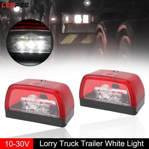 Tag Lights E9 License Plate Light White 3LED Taillight For Trailer Truck UTV Trailer Truck Caravan Taillight 2Pcs 10-30V