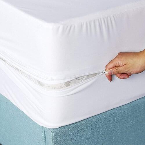 Zipper Six Sides Waterproof Mattress Protector Cover with Zipper Bed fitted Sheet Bed Cover All Round protection Single Double