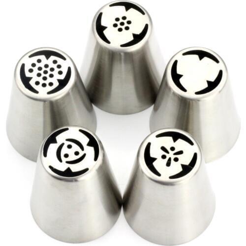 High quality Russia nozzles for Cake Cupcake Decorating Tools stainless steel Icing Piping tips Set