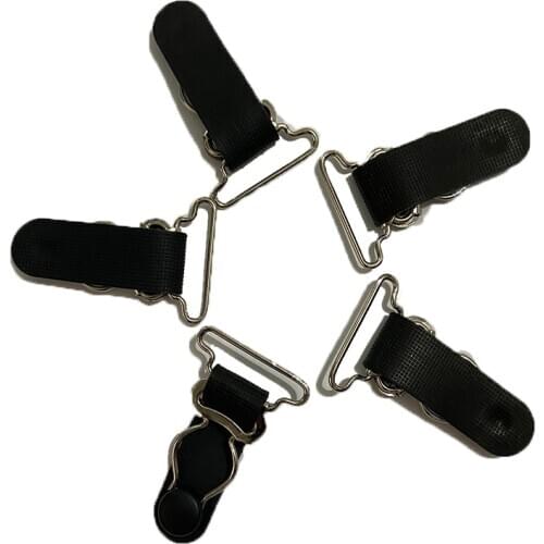 Belt Clip Suspender clip Plastic Metal Black Corset Leg Garter Hooks Ends Hosiery Stocking Grips 25mm 6 pcs/lot