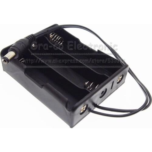 10pcs 3 Pack 18650 battery holder 3 x 3.7V 18650 Battery Storage Box with DC Plug 5.5*2.1mm
