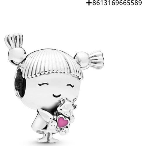 100% 925 Sterling Silver Original Replica Horsetail Girl Beading Factory Direct Batch Free