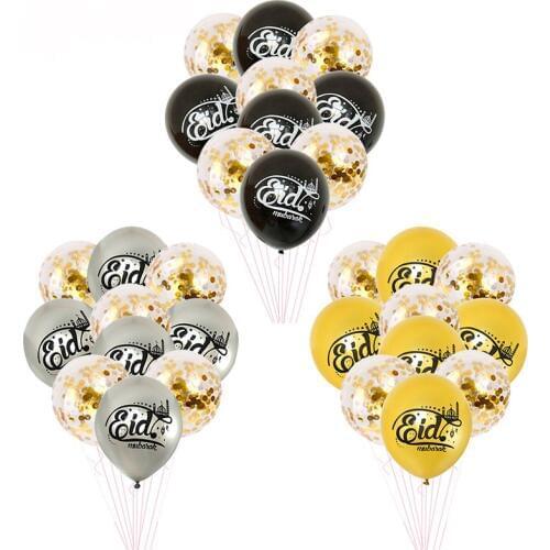 2020 EID Ramadan Decoration Gold Black MUBARAK Balloons Ramadan Kareem Decor Islamic EID MUBARAK Hajj Muslim Event Party Favors