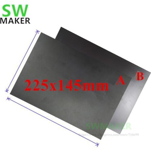 225x145mm Magnetic Adhesive Print Bed Tape A+B Print Sticker Surface Flex Plate with 3M for Wanhao Duplicator 4S 3D printer