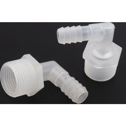 5pcs/lot G3/4 To 7.9~19.5mm PP Elbow Connectors Garden Irrigation Hose Joints Aquarium Fish Tank Fittings Air Pump Aerator Parts