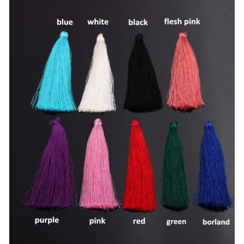 50pc/lot 9cm Ployester Silk Tassels Fringe For Curtains Earrings Pendants Crafts Jewelry Diy Making Clothes Dress Bag Needlework