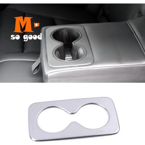 Car Accessories ABS Matte Interior Rear Back Water Cup Holder Cover Trim 1pcs For Cadillac XT5 2016 17 18 19 2020
